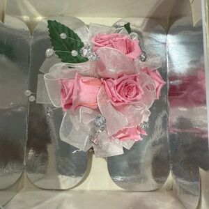 Elegant Pink Floral Scarf